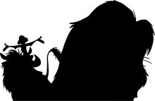 A Silhouette of a Lion and a Human in a Silhouette of a Carriage