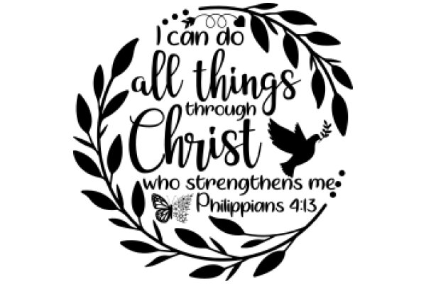 Inspirational Quote Art: A Motivational Poster with a Christian Theme