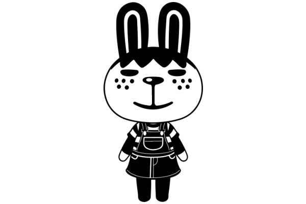 A Playful Cartoon of a Bunny-like Character with a Smile and a Tool Belt, Standing against a White Background.
