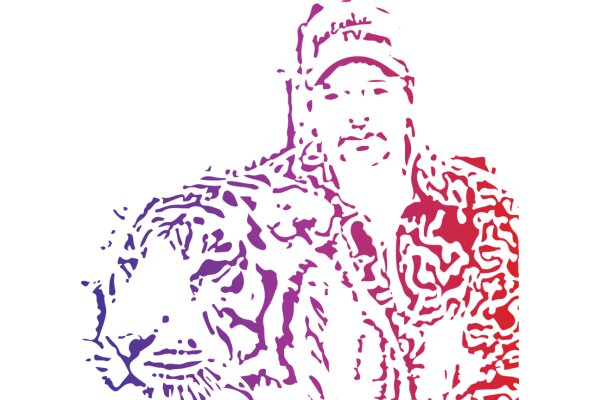 A Colorful Portrait of a Man and His Tiger Companion