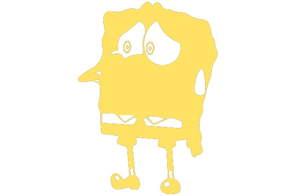 Spongebob Squarepants in a Yellow and Black Palette