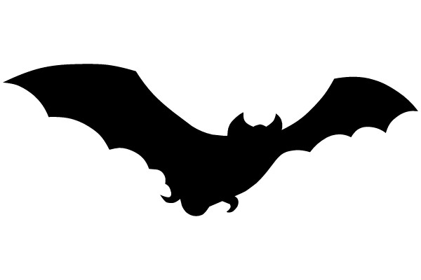 Flying Bat Silhouette