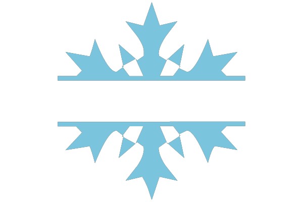 Symmetrical Blue Snowflake Pattern