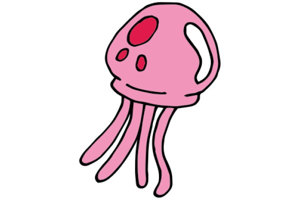 A Whimsical Pink Octopus with a Smile