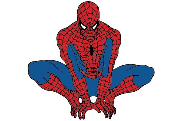 Spider-Man in a crouching pose.