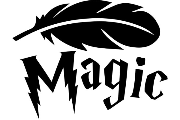 Stylized Logo of the Word 'Magic' with a Feather Design