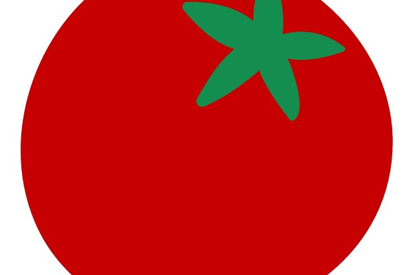 Red Tomato with Green Stem