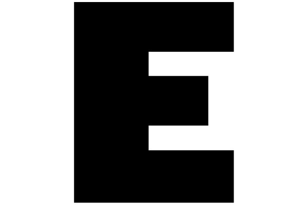 Bold Black Letter 'E'