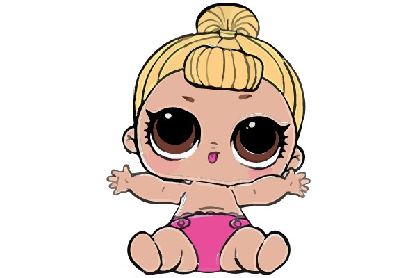 A Chubby Baby in a Pink Onesie