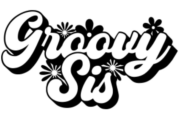 Stylized Logo for 'Groovy Sisters' with Flower Accents