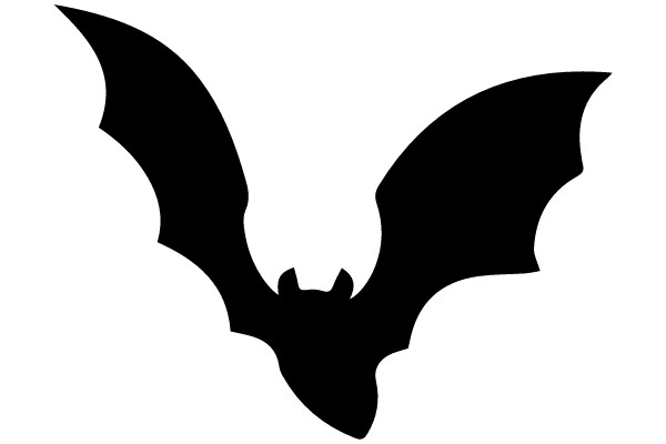 Flying Bat Silhouette