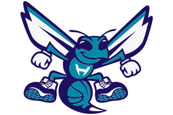 Vibrant and Friendly: The Blue and White Bug Mascot