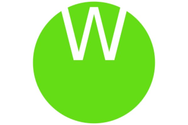 Vibrant Green Circle with White Letter 'W'