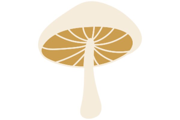 Simplistic Illustration of a Mushroom with a Stem