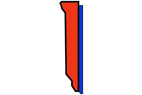 Vertical Red and Blue Rectangle