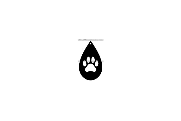 Paw Print Drop Ornament