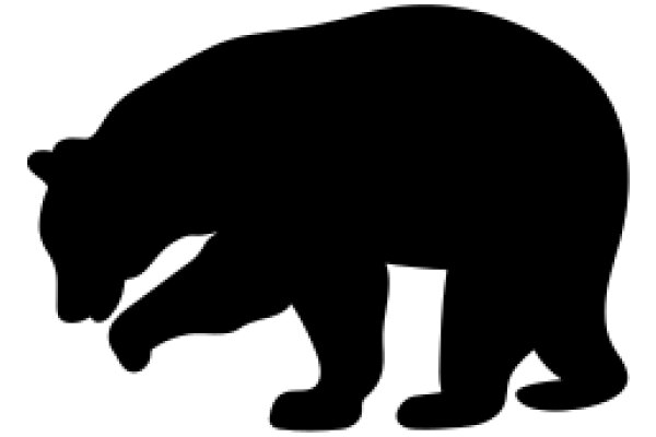 A Silhouette of a Bear in Motion