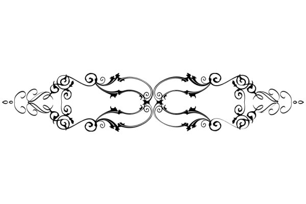 Symmetrical Artwork: A Design with Intricate Swirls and Patterns