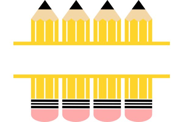 A Collection of Yellow Pencils with Pink Erasers