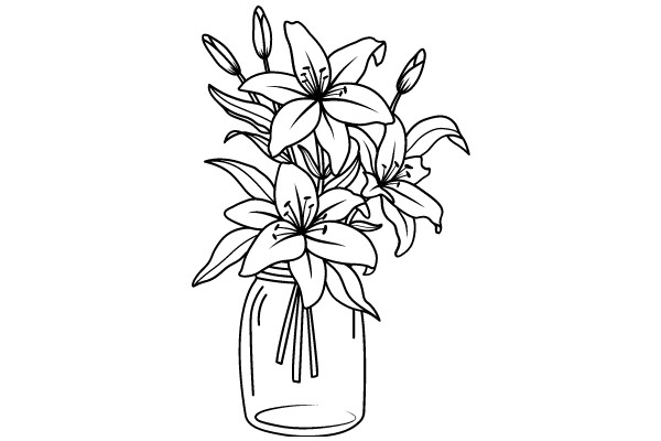A Vase of Flowering Plants