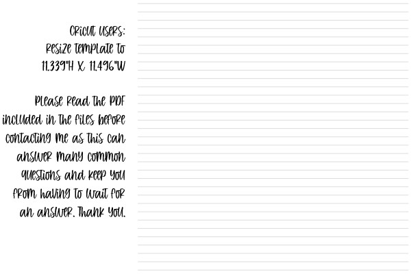 Cricut Users: Resize Template to 11.339