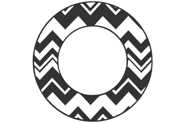 Chevron Pattern with a Center Circle