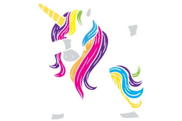 Vivid Colors and Whimsy: A Stylized Unicorn Design