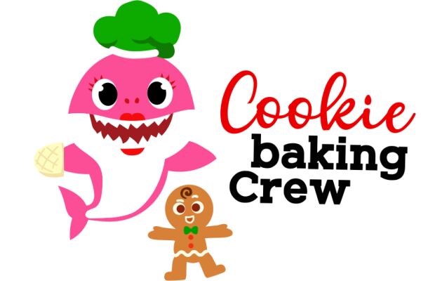 Cookie Baking Crew: A Delightful Adventure with a Pink Shark and a Gingerbread Cookie
