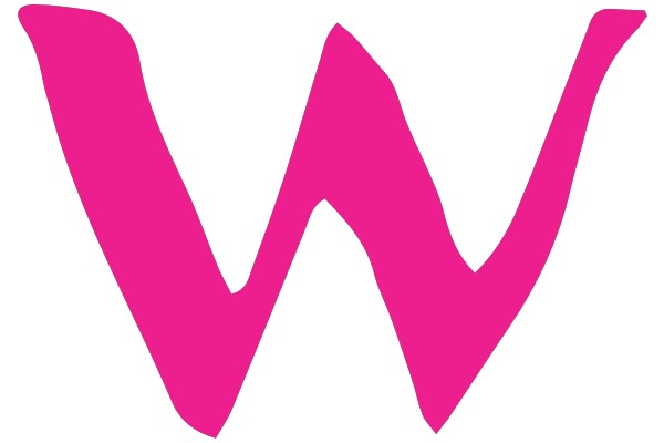 Bold Pink Letter W