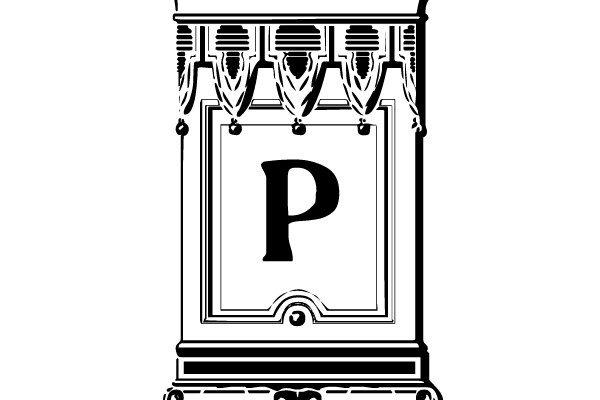 Art Deco Style 'P' Emblem