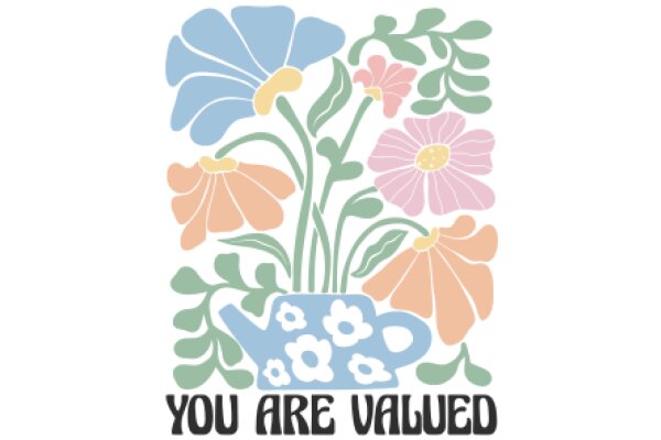 Floral Bouquet with a Blue Tea Kettle: A Symbol of Appreciation and Value