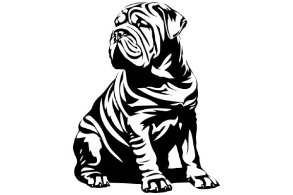 Stylized Bulldog Silhouette