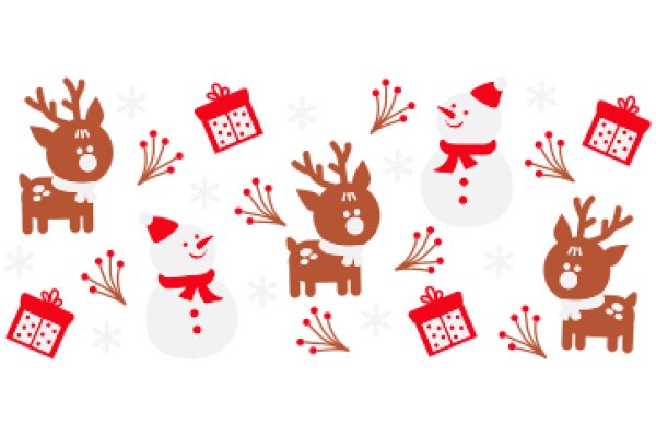 Season's Greetings: A Festive Collection of Christmas-Themed Animals and Gifts