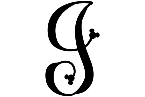 Stylized Letter 'S' with Flower Design