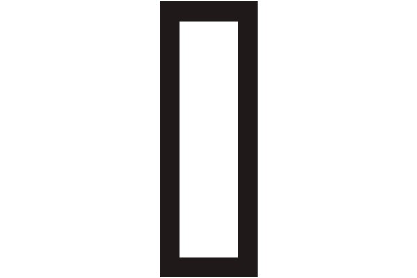 An empty black frame with a white center.