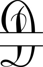 Stylized Letter 'D' with a Swirl Design