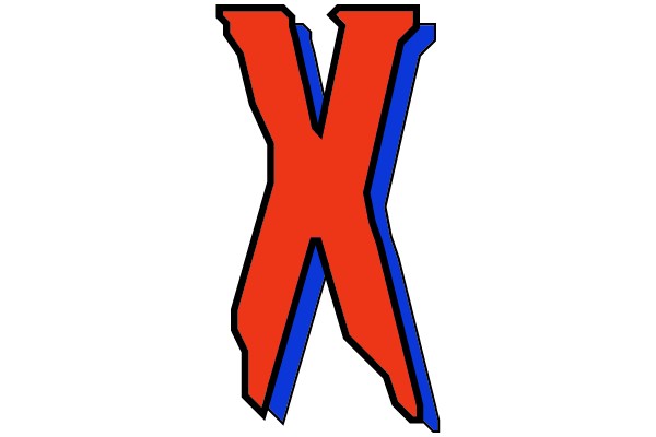 Bold Red and Blue X