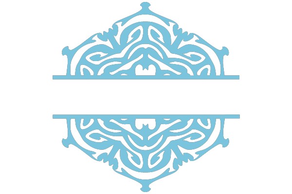 Ornate Blue Decorative Frame Template