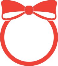 Stylish Red Bow with a Hole in the Center