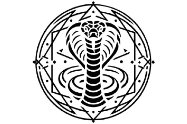 Stylized Snake Design with Intricate Patterns