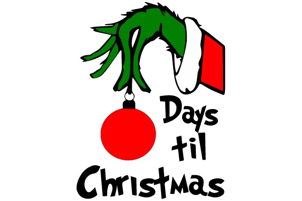 Countdown to Christmas: The Grinch's Hand with a Christmas Ornament