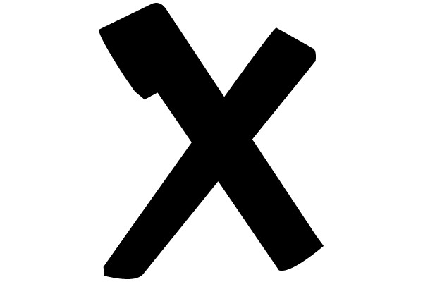 A Simple Black Cross Symbol