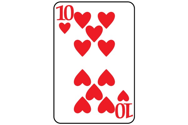 Ten of Hearts Playing Card