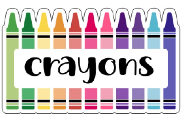 Colorful Crayons with the Word 'Crayons' on Them