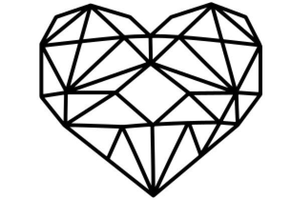 Geometric Abstract Art: A Diamond Heart