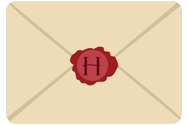 Sealed Letter with 'H' Wax Seal