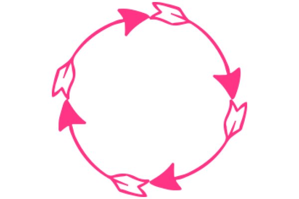 Vibrant Pink Arrow on a White Background