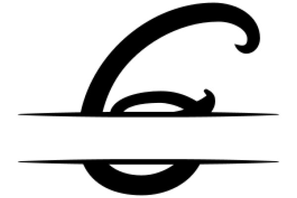 Stylized Black Logo with Curved Design