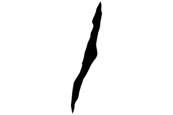 Abstract Black Line on White Background