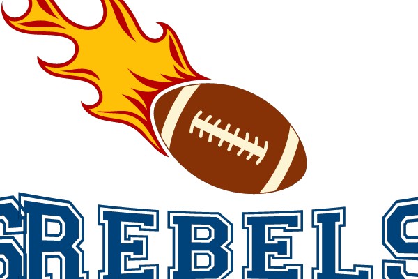 Rebels Football Flames Logo
